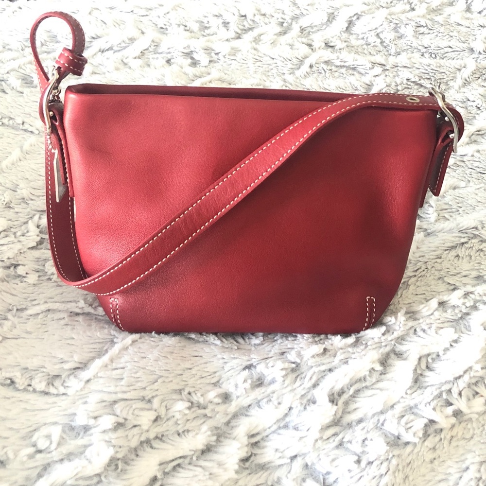 Coach Red Mini Shoulder Bag w/ adjustable strap